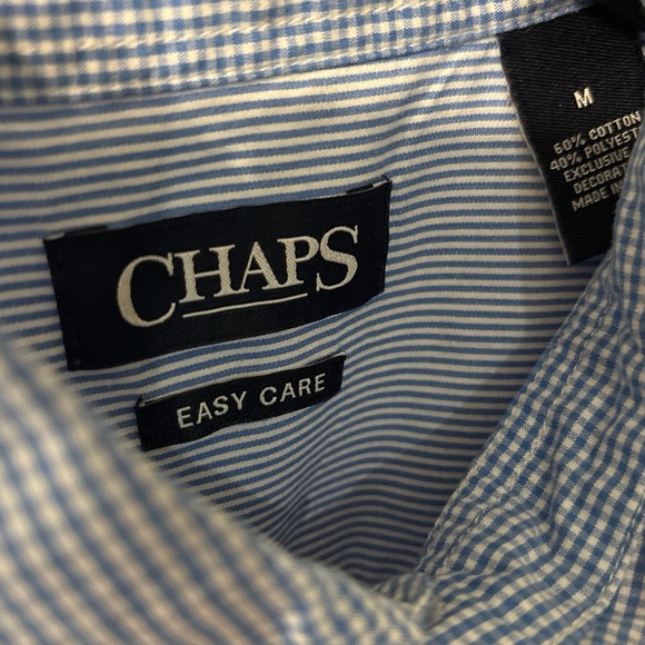 Chaps Light Blue Checkered Button-Down Shirt - Picture 2 of 2